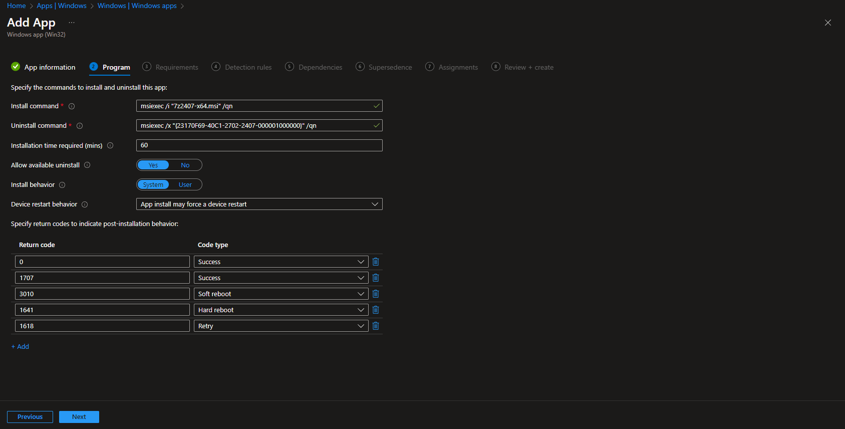 Detection rules – MSI product code